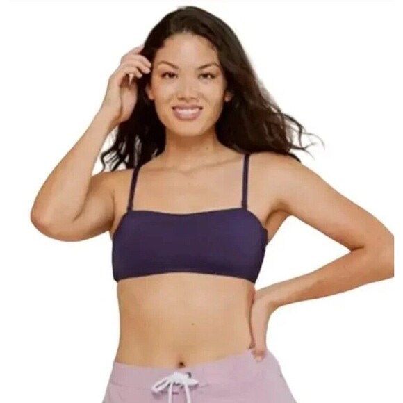 Andie Other - Andie Swim The Rio Bikini Top Navy Size XXL Convertible Straps NEW AT106